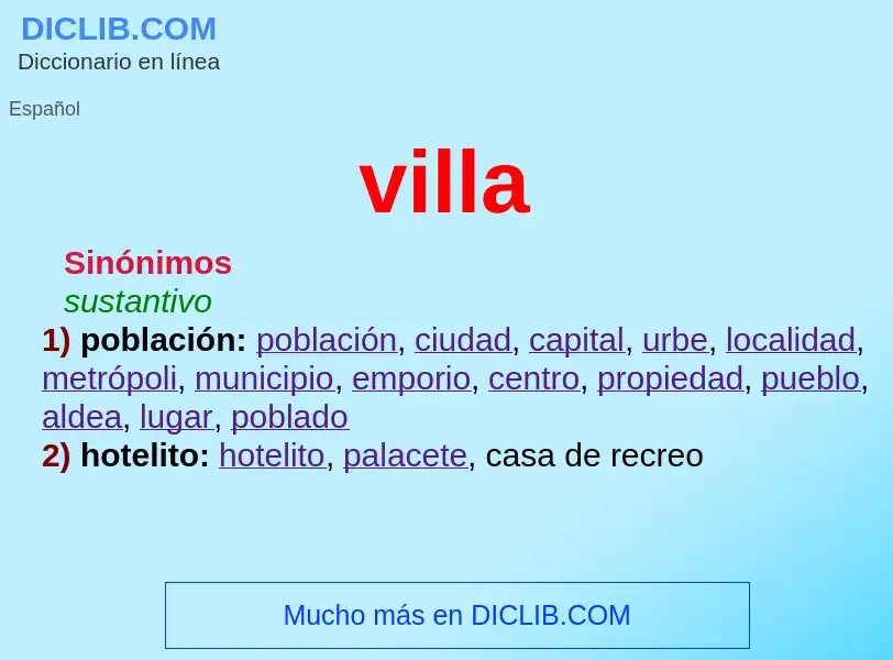 Wat is villa - definition