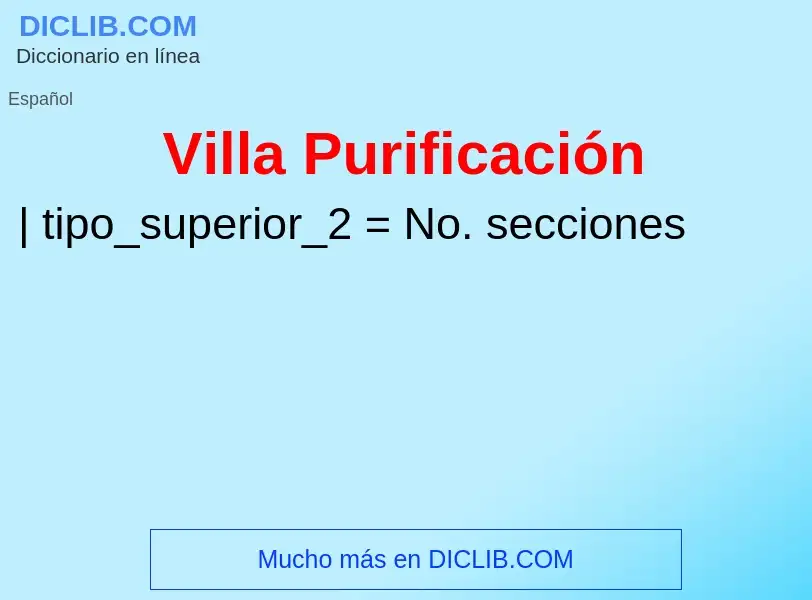 What is Villa Purificación - meaning and definition