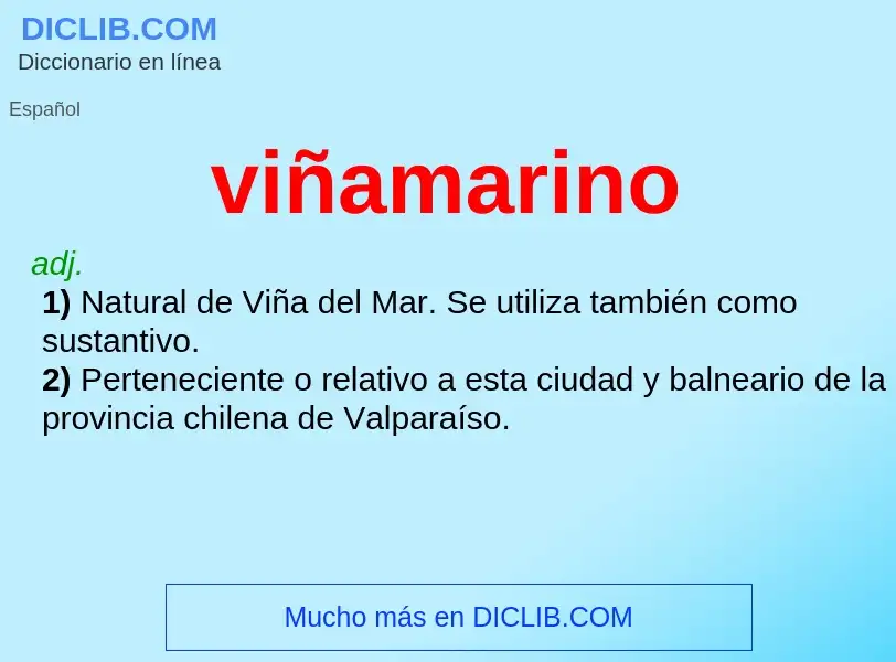 ¿Qué es viñamarino? - significado y definición