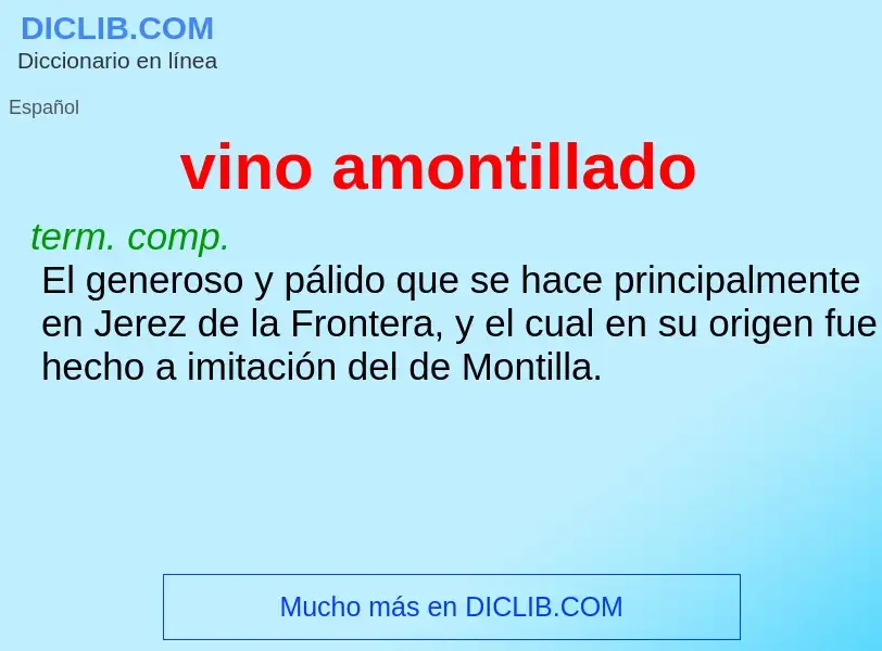 What is vino amontillado - definition