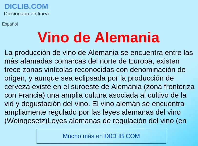 Wat is Vino de Alemania - definition