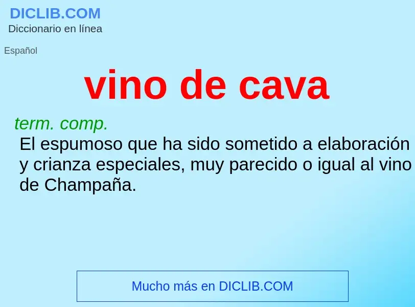 Wat is vino de cava - definition