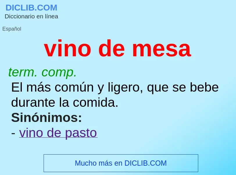 Wat is vino de mesa - definition