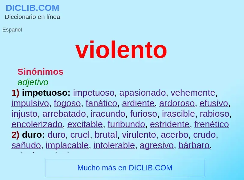 What is violento - definition