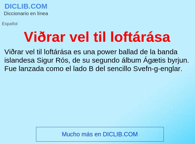 Wat is Viðrar vel til loftárása - definition