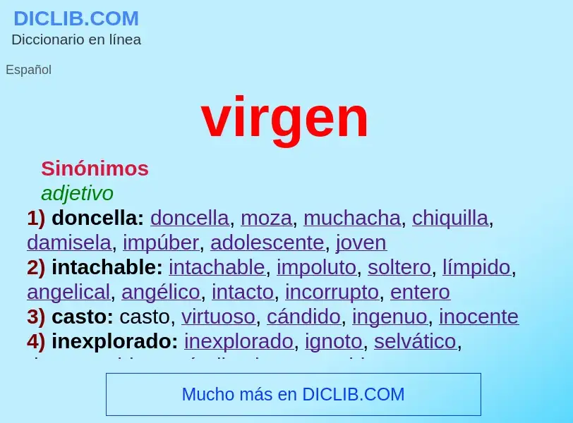 O que é virgen - definição, significado, conceito