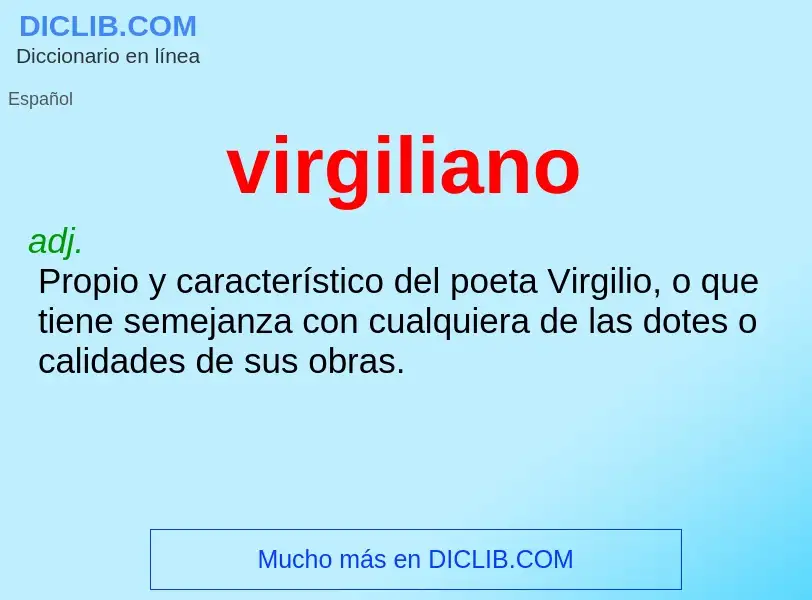 ¿Qué es virgiliano? - significado y definición