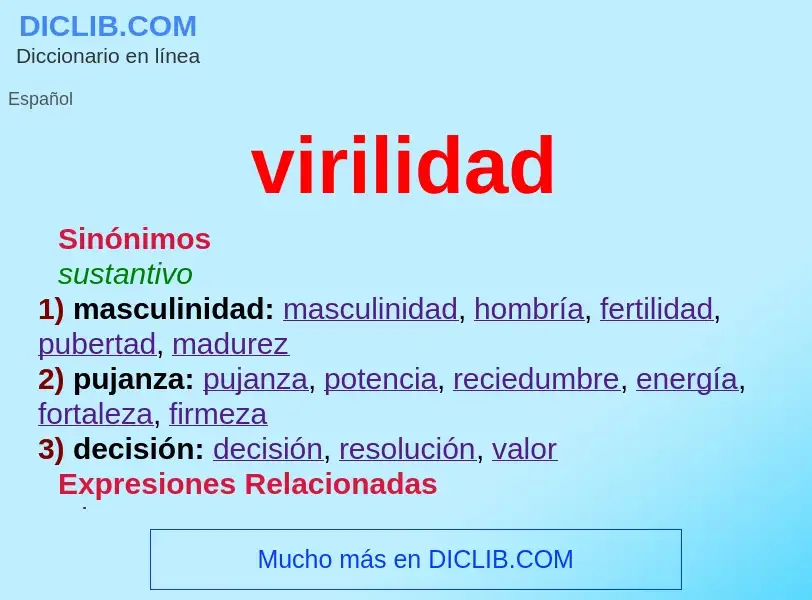 What is virilidad - definition