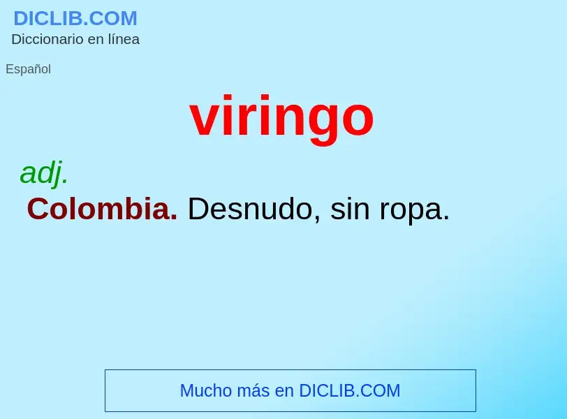 ¿Qué es viringo? - significado y definición