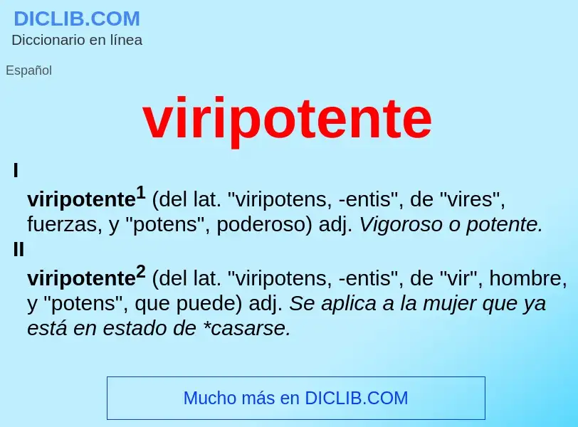 ¿Qué es viripotente? - significado y definición