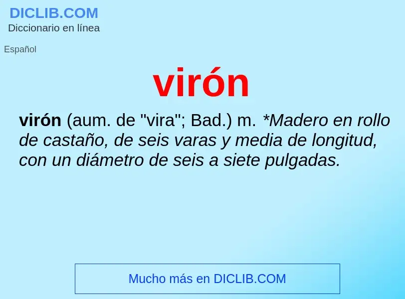 ¿Qué es virón? - significado y definición