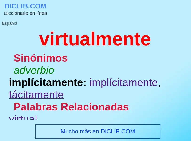 Was ist virtualmente - Definition