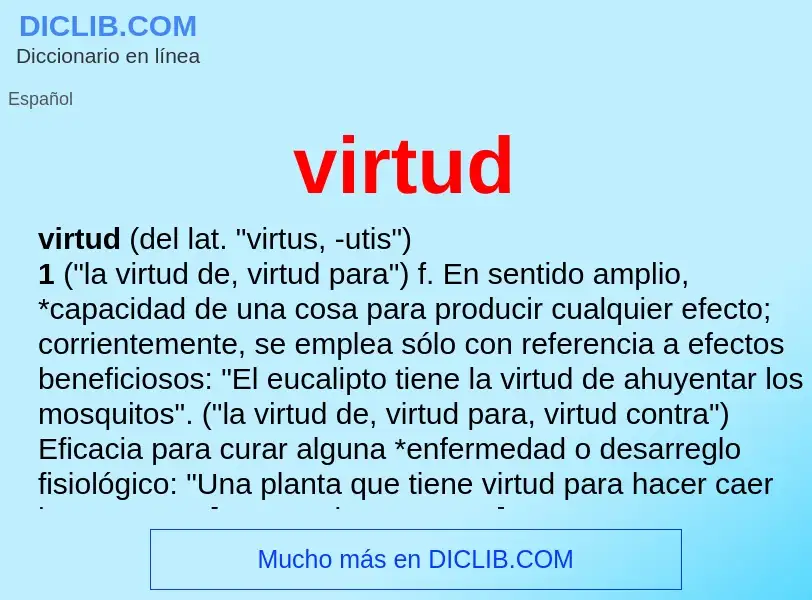 Was ist virtud - Definition