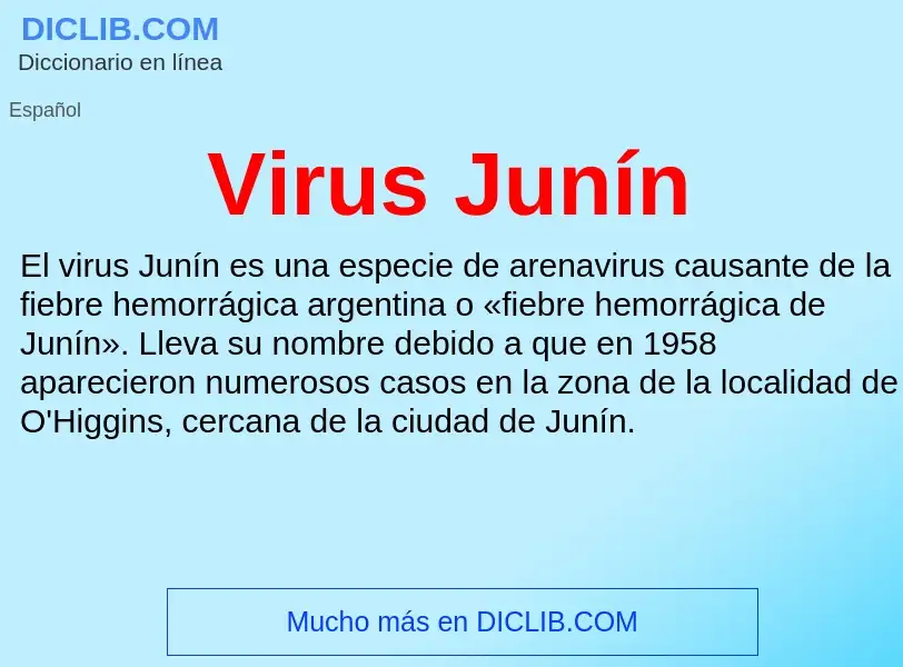 O que é Virus Junín - definição, significado, conceito