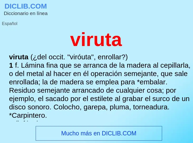 What is viruta - definition