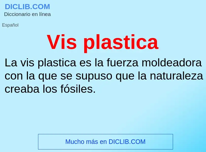 What is Vis plastica - definition