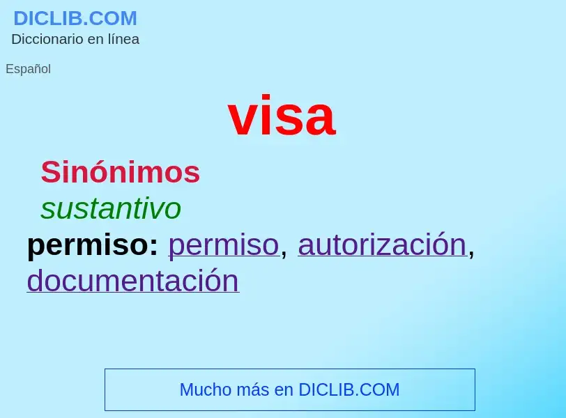 Che cos'è visa - definizione