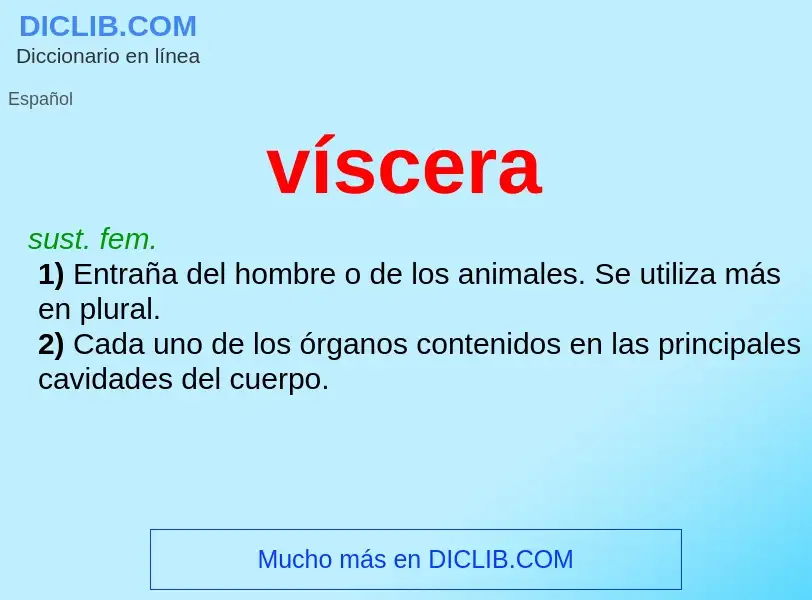 What is víscera - definition