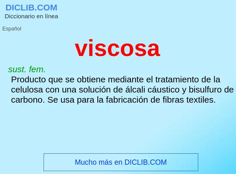 Wat is viscosa - definition