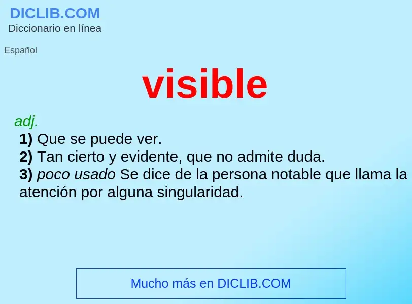 Wat is visible - definition