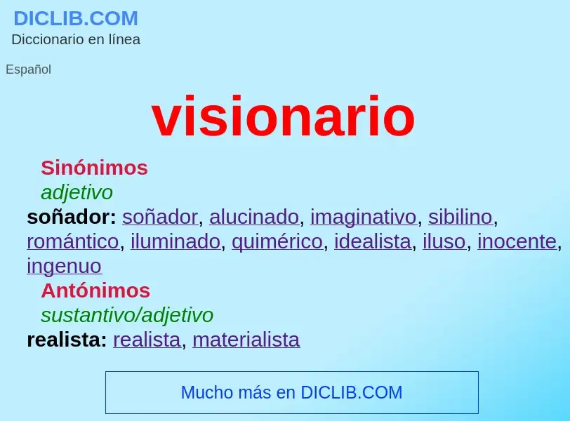 Wat is visionario - definition