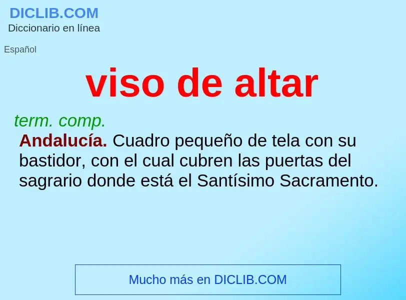 Wat is viso de altar - definition