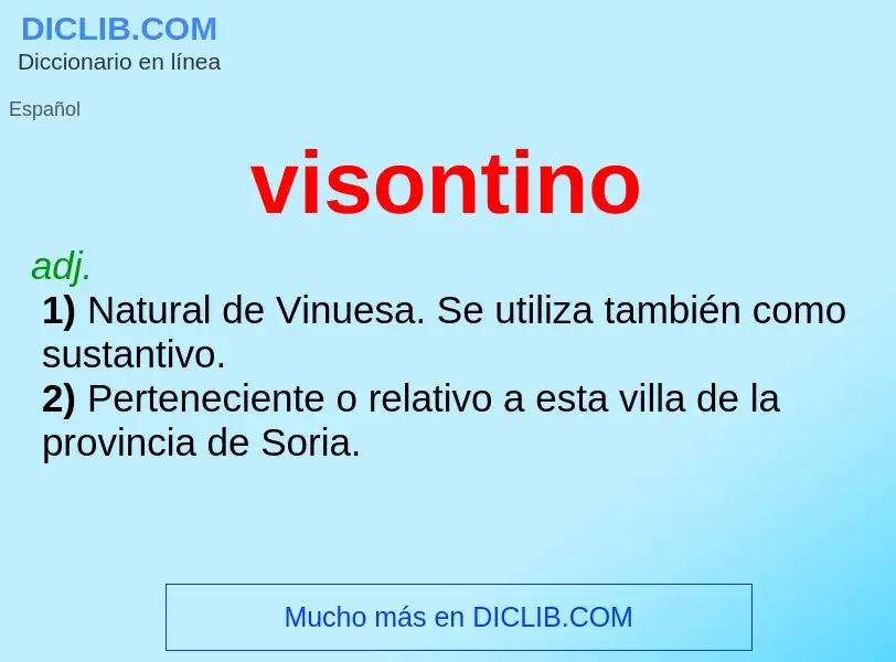 ¿Qué es visontino? - significado y definición