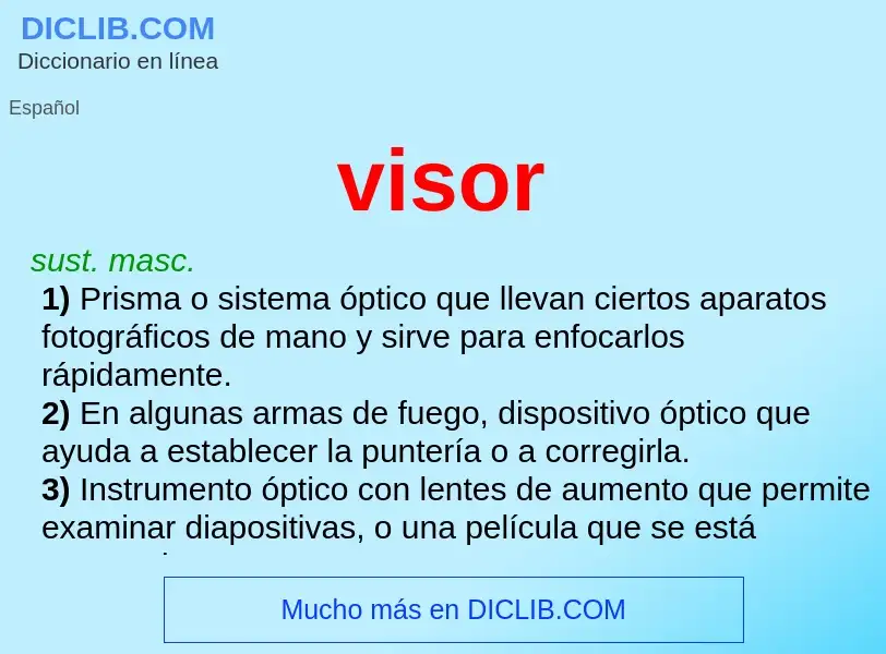 What is visor - definition