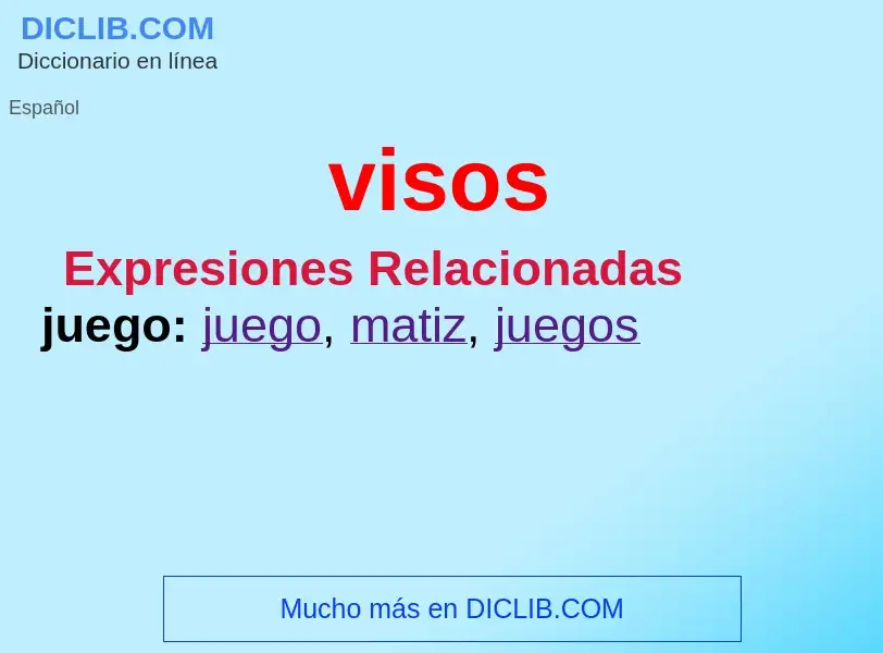 Wat is visos - definition