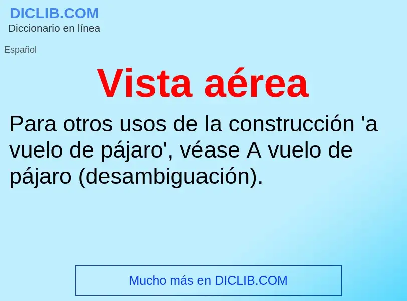 What is Vista aérea - definition