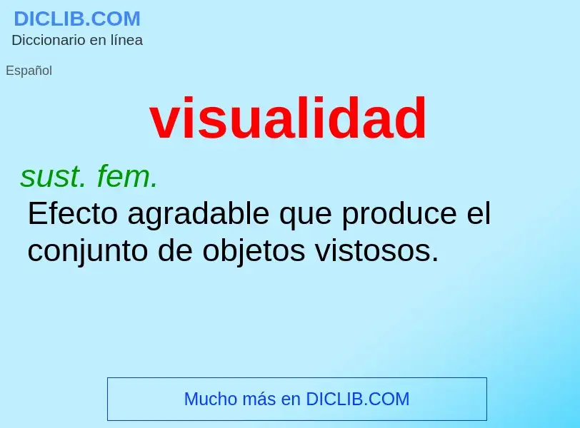 Что такое visualidad - определение