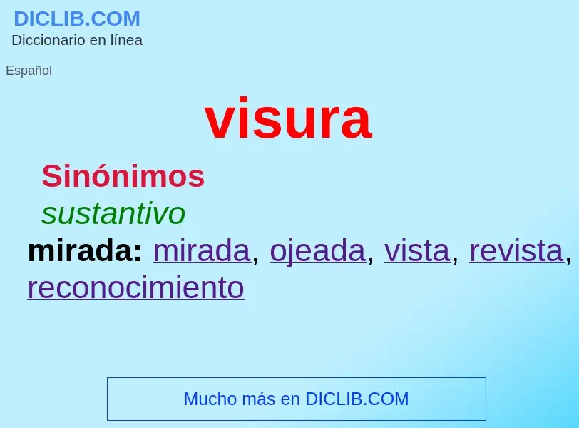 ¿Qué es visura? - significado y definición