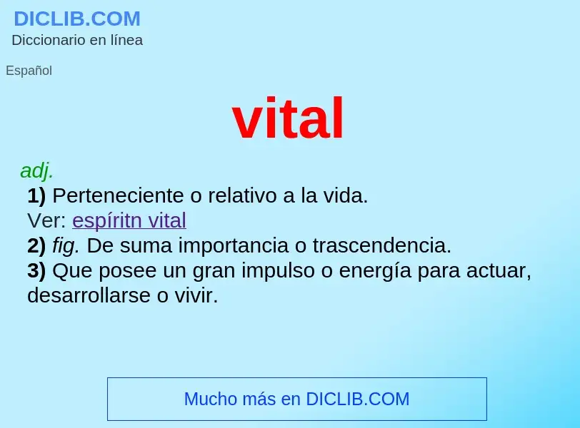 O que é vital - definição, significado, conceito