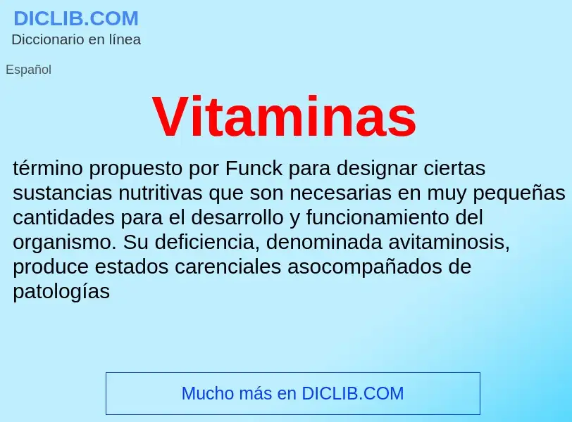 O que é Vitaminas - definição, significado, conceito