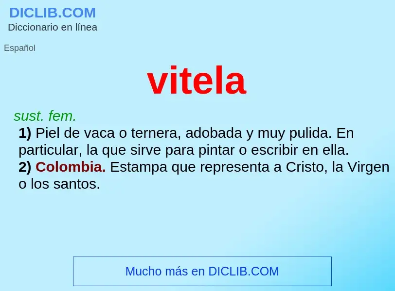 ¿Qué es vitela? - significado y definición