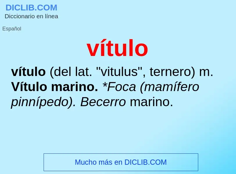 Wat is vítulo - definition