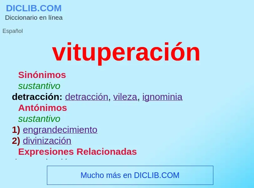 ¿Qué es vituperación? - significado y definición