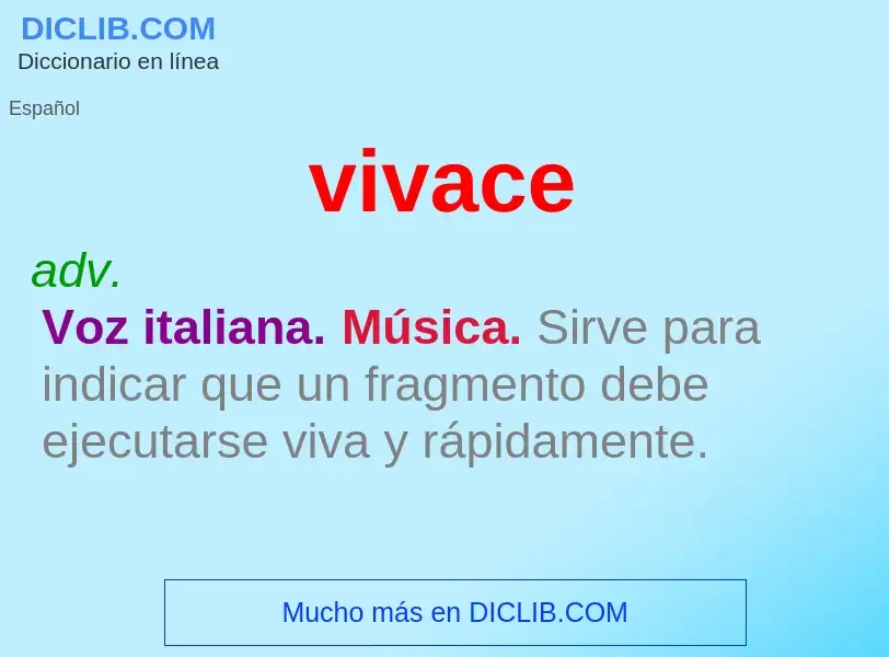 ¿Qué es vivace? - significado y definición