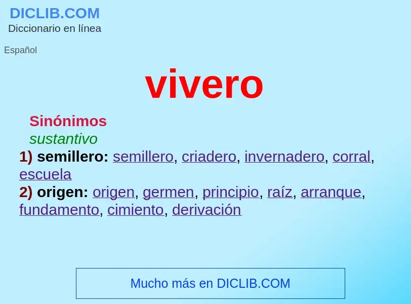 Wat is vivero - definition