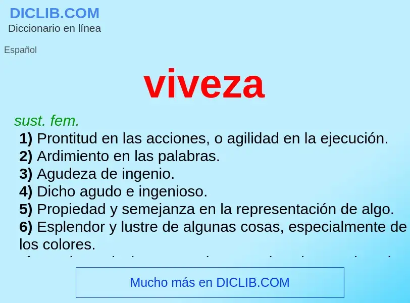 Was ist viveza - Definition