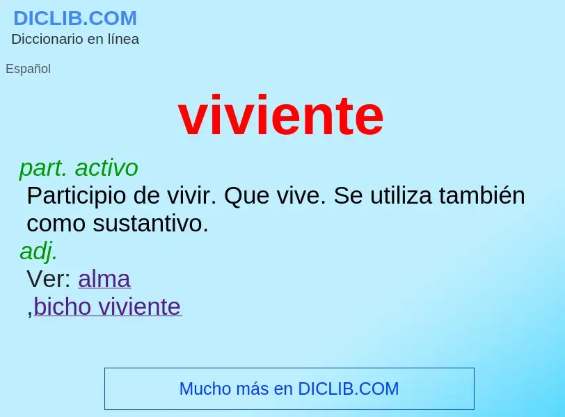 What is viviente - definition