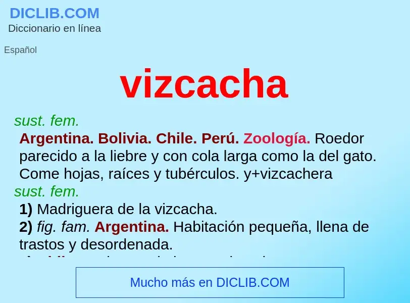 ¿Qué es vizcacha? - significado y definición