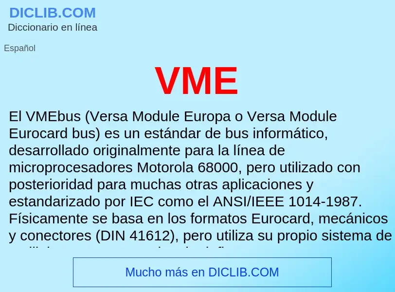 ¿Qué es VME? - significado y definición