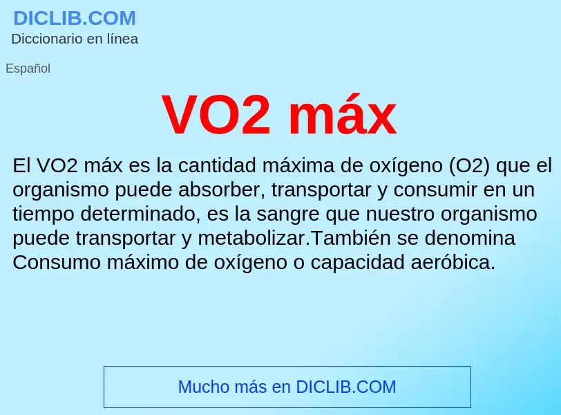 ¿Qué es VO2 máx? - significado y definición