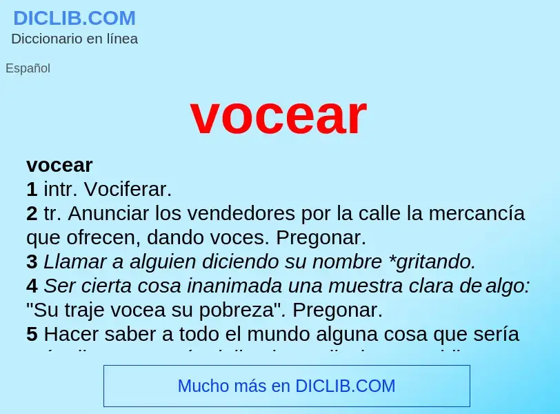 What is vocear - definition