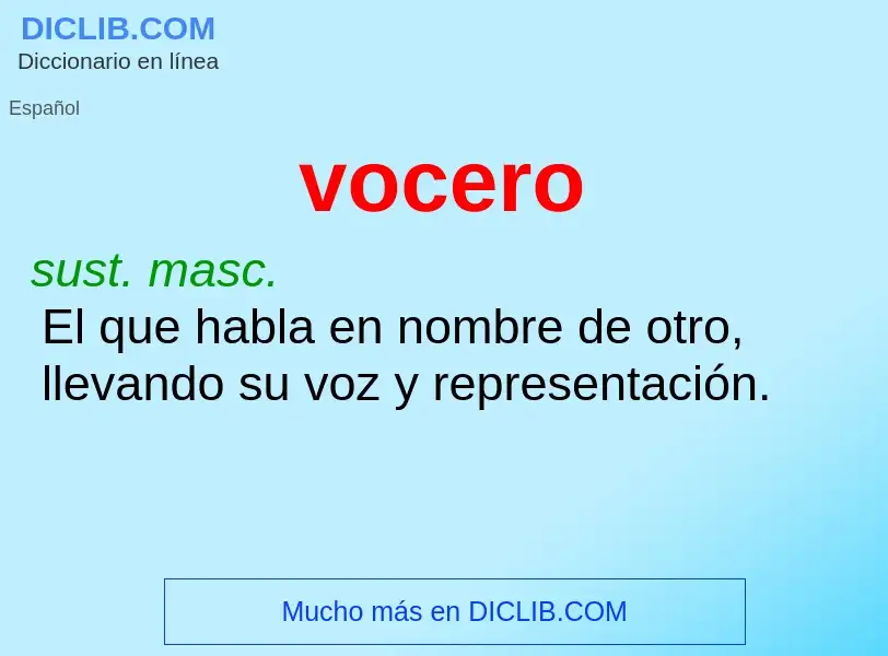 Wat is vocero - definition