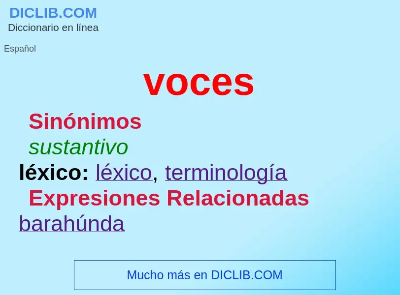 What is voces - definition