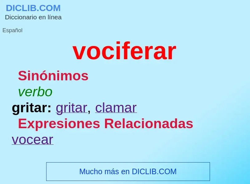 O que é vociferar - definição, significado, conceito