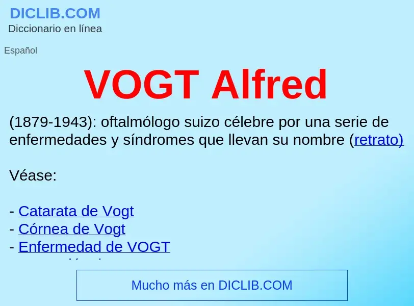 ¿Qué es VOGT Alfred? - significado y definición