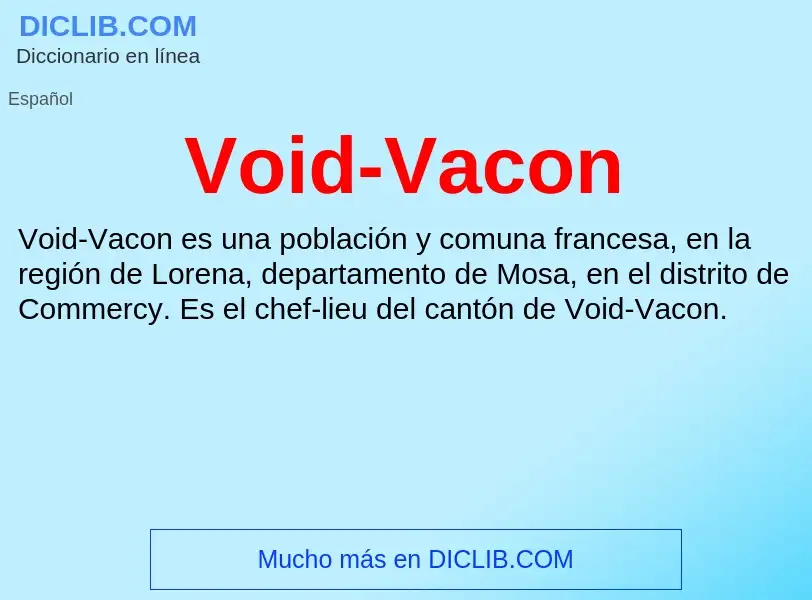 ¿Qué es Void-Vacon? - significado y definición